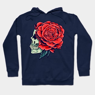 Skull with Rose Hoodie